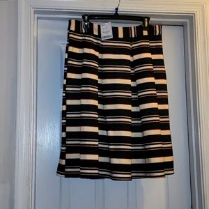Faith & Joy Stripped pleated skirt with side zipper